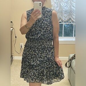 1 STATE sleeveless, fit & flare dress, nips at waist w/smocked elastic waistband